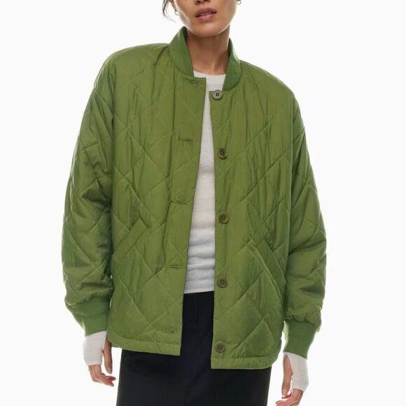 Aritzia Wilfred New Pavant Quilted Insulated Jacket Grotto Green Size Small - Picture 1 of 7